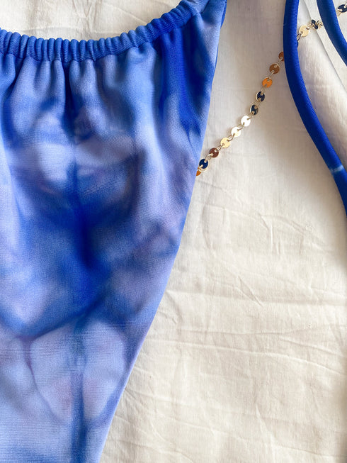 The Hand Dyed Vivi Bottom - Blue Shibori